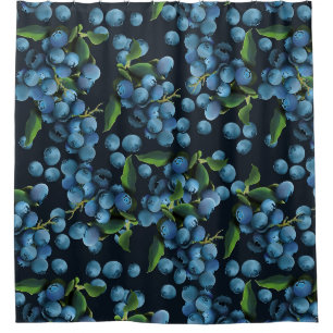 Regen von Blaubeeren Duschvorhang