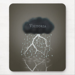 Regen Wolke & Blitzlicht Surreal Fantasy Custom Mousepad