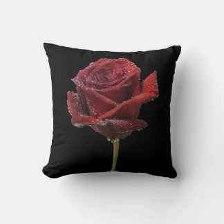 Regenberührte Rose Kissen