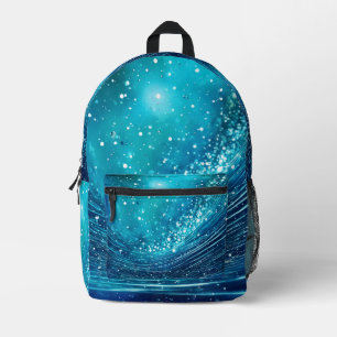 Regenblau Bedruckter Rucksack