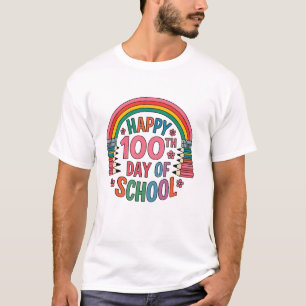 Regenbogen 100 Tage der Schule glücklich 100. Tag T-Shirt
