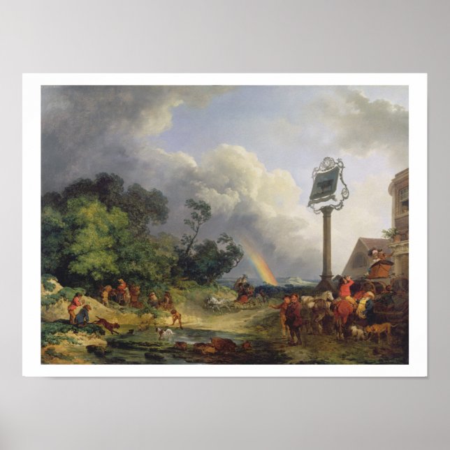 Regenbogen, 1784 (Öl auf Leinwand) Poster (Vorne)