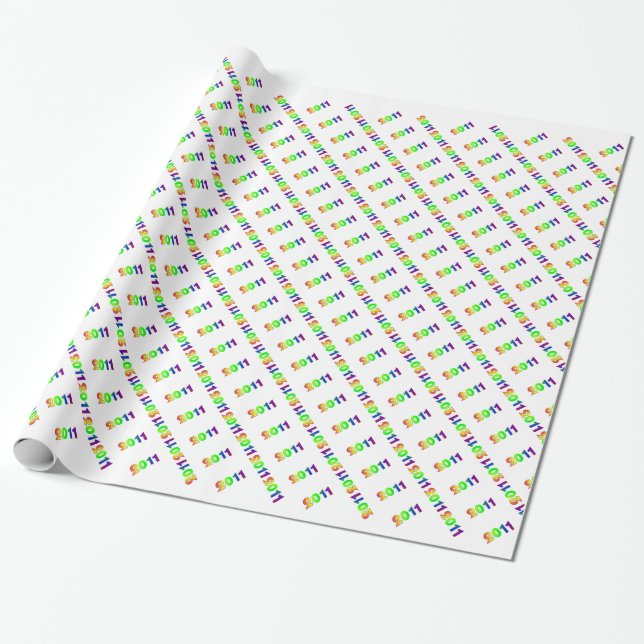 Regenbogen "2011" geschenkpapier (Ungerollt)