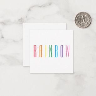 REGENBOGEN 2,5" quadratische flache Karte
