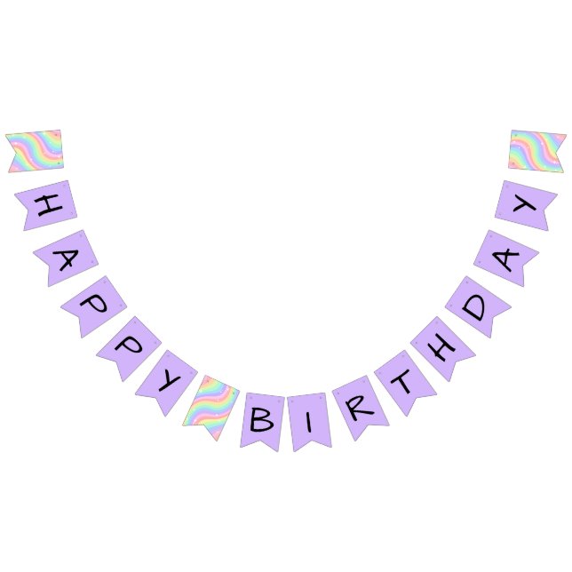 Regenbogen 3. Geburtstag Bunte dritte Party Wimpelkette (Alle)