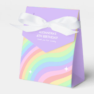 Regenbogen 4. Geburtstagsfeier Mädchen Vier Jahre  Geschenkschachtel