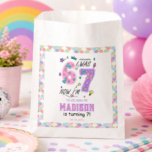 Regenbogen 7. Geburtstag Ich war 6, jetzt 7 Ki Geschenktütchen