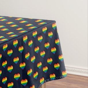 Regenbogen 8 Bit Herzstück Muster Tischdecke