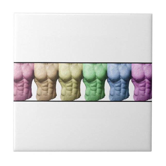Regenbogen-Abs-Kachel Fliese (Vorderseite)