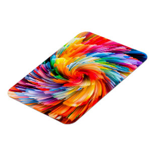 Regenbogen Abstrakt Lebendiger Wirbel Modern Magnet