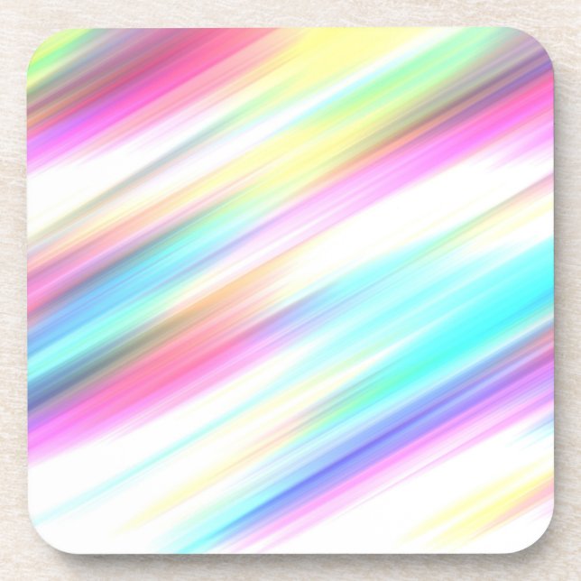 Regenbogen-Abstrakt-Set-Untersetzer Getränkeuntersetzer (Vorderseite)