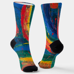 Regenbogen Abstrakt Socken