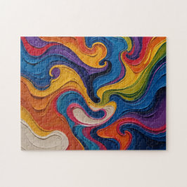 Regenbogen-Abstrakte Kunst Puzzle