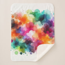 Regenbogen: Abstrakte Wasserfarbenexplosion Sherpadecke