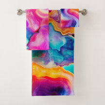 Regenbogen-Achat Farbdesign eines abstrakten Geode