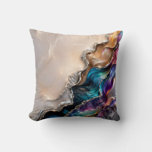 Regenbogen-Achat-Kristall-Kunst Irisierendes Mar Kissen