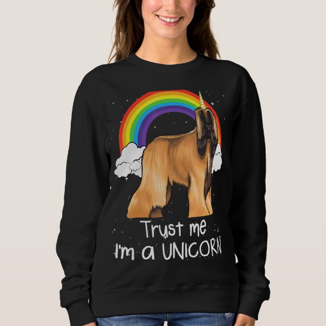 Regenbogen Afghanischer Windhund Vertrau Mir Ich B Sweatshirt (Vorderseite)