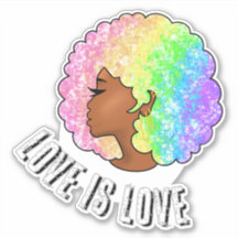 Regenbogen Afro LGBTQ Liebe ist Liebe Stolz schwar