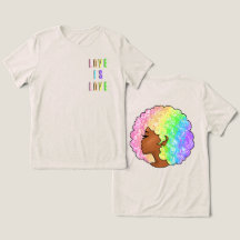 Regenbogen Afro LGBTQ Liebe ist Liebe Stolz schwar