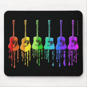 Regenbogen-Akustikgitarren Mousepad