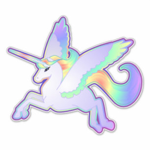 Regenbogen Alicorn Vinylaufkleber Aufkleber