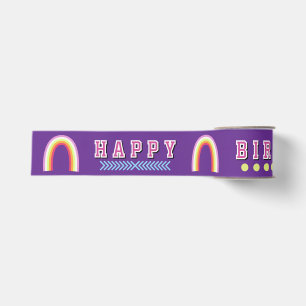 Regenbogen Alles Gute zum Geburtstag Lila Ripsband