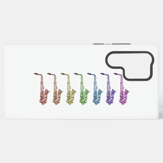 Regenbogen-Altosaxophon Samsung Galaxy Hülle (Rückseite (Horizontal))