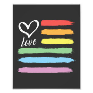 Regenbogen-Amerikaflagge LGBT Fotodruck