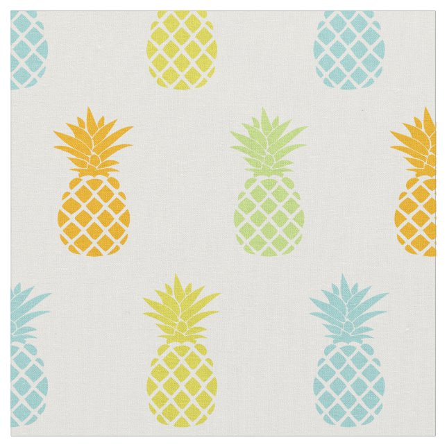 Regenbogen-Ananas-Muster Stoff (Nahaufnahme)