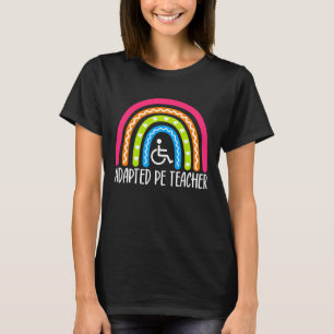 Regenbogen Angepasster Sportlehrer Turnhalle Sport T-Shirt