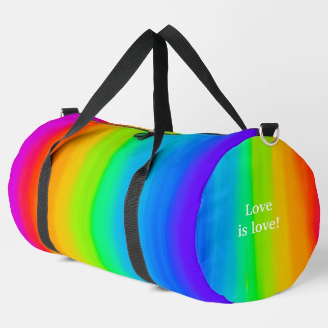Regenbogen-Anweisung Duffle Bag (Linke Ecke)