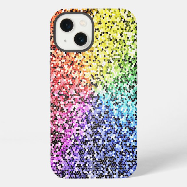 Regenbogen Apple Iphone Hülle Design Smartphone (Rückseite)