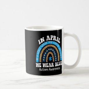 Regenbogen April Wir tragen Blau Autismus-Bewussts Kaffeetasse