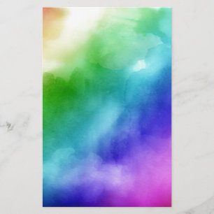 Regenbogen-Aquarelle Briefpapier