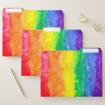 Regenbogen-Aquarellwäsche Datei-Ordner