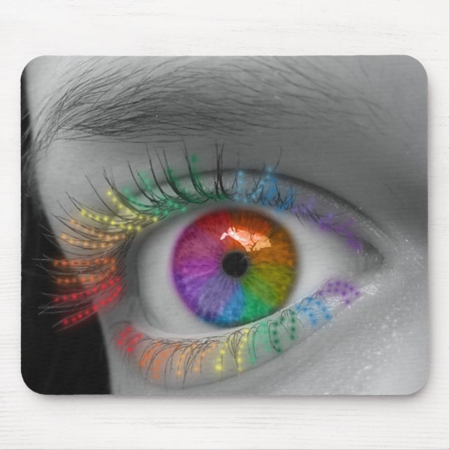 Regenbogen-Auge Mousepad (Vorne)