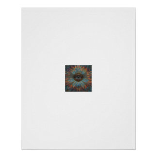 Regenbogen-Augen-Kaleidoskop-Mandala Poster