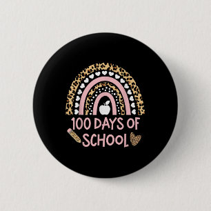 Regenbogen aus Leopard, 100. Schultag, 100. Button
