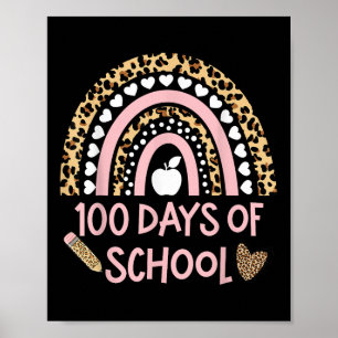 Regenbogen aus Leopard, 100. Schultag, 100. Poster