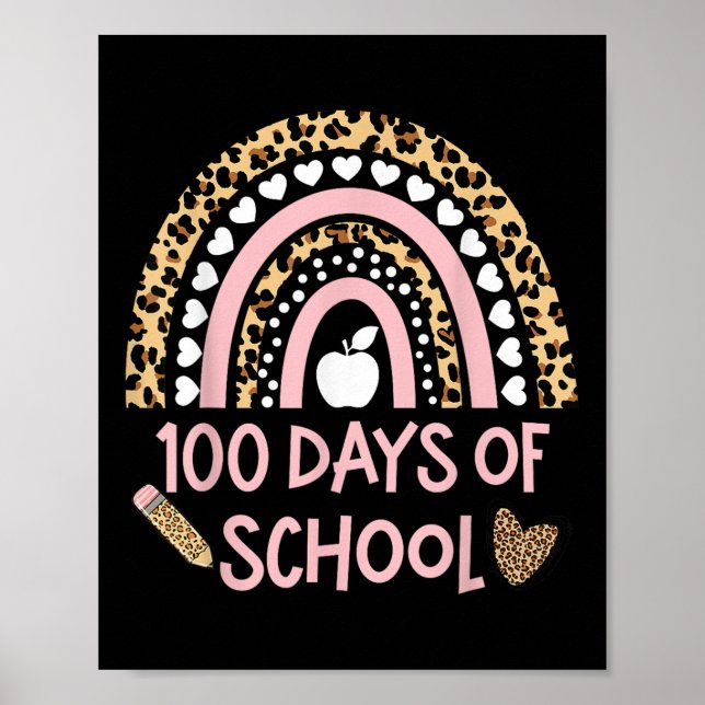 Regenbogen aus Leopard, 100. Schultag, 100. Poster (Vorne)