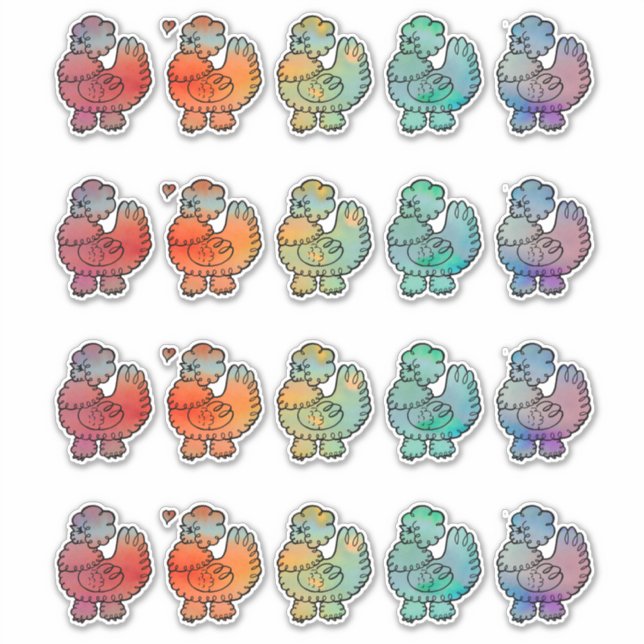Regenbogen aus Silkies Vinyl Sticker Sortiment (Vorderseite)