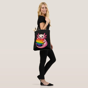 Regenbogen Axolotl Herz Pride Amphibie