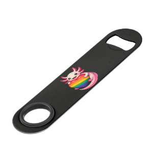 Regenbogen Axolotl Herz Pride Amphibie Speed Flaschenöffner