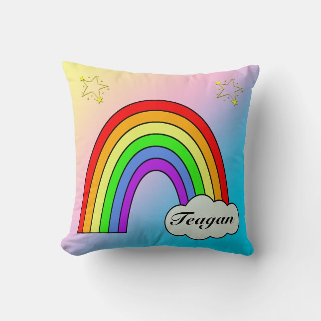 Regenbogen-Baby-Andenken-Kissen Kissen (Vorderseite)