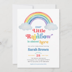 Regenbogen-Baby-Einladung zur Babyparty Einladung