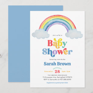 Regenbogen-Baby-Einladung zur Babyparty Einladung