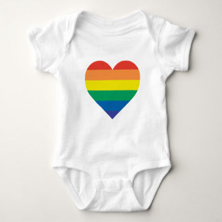 Regenbogen-Baby-Herz Baby Strampler