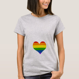 Regenbogen-Baby-Herz-Mutterschafts-Shirt T-Shirt