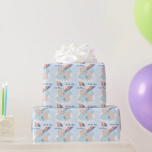 Regenbogen Baby Jungen Zwillinge Benutzerdefiniert Geschenkpapier