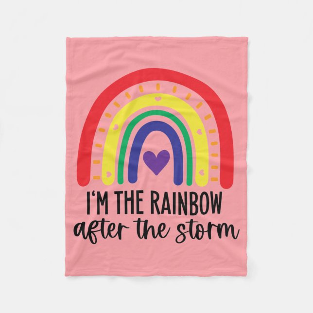 Regenbogen-Baby Klein Fleecedecke (Vorderseite)